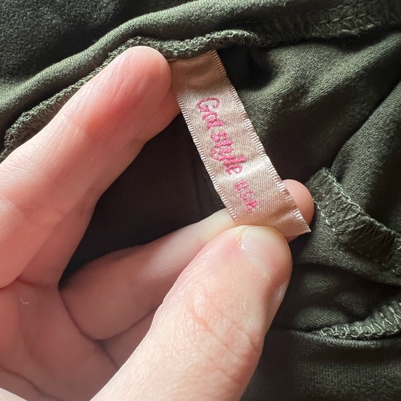 High waist Dark Green flared Pants - Picture 3 of 7